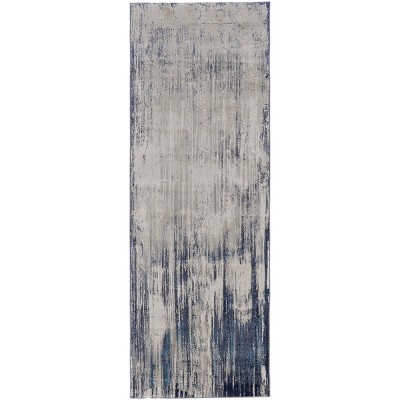 Indio Modern Abstract Tan/Blue/Ivory Area Rug