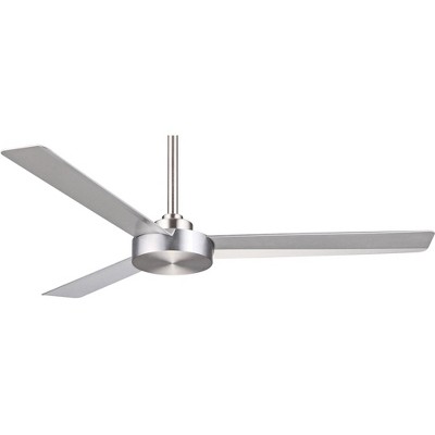 52" Minka Aire Modern 3 Blade Indoor Ceiling Fan Brushed Aluminum Silver for Living Room Kitchen Bedroom Family Dining House Home