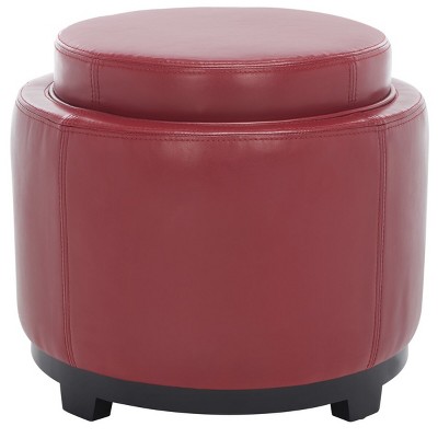 Round Storage Tray Ottoman  - Safavieh