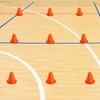 Juvale 50 Pack Mini Cones for Classroom, Small Sports Markers for Soccer, Playground (Orange, 3 in) - 4 of 4