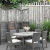 MAYEERTY Freestanding Room Dividers, 6FT Carved Wood Folding Privacy Screens, Rustic Brown - 3 of 4