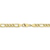Black Bow Jewelry Men's 5.35mm 10k Yellow Gold Hollow Figaro Chain Necklace - 4 of 4
