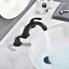 Sumerain Widespread Bathroom  Faucet, 8 inch Lavatory Sink Faucet with 3 Holes, Matte Black - 3 of 4