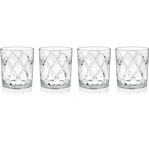 True Diamond Crystal Whiskey Tumblers Set Of 2 - Premium Crystal Clear ...