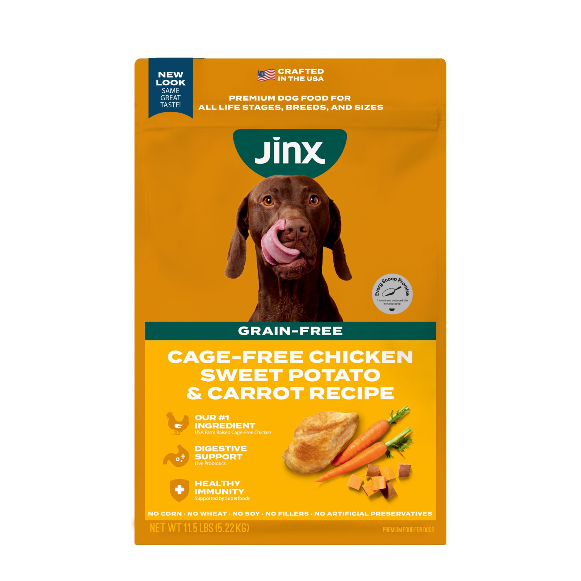Jinx Grain-Free Dry Dog Food with Chicken, Sweet Potato & Carrot Flavor