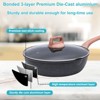 SKONYON 10pc Nonstick Ceramic Cookware Set Granite Coated Pots and Pans - 4 of 4