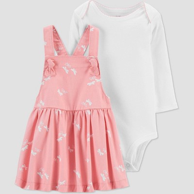 Image of Baby Girls' Dragonfly Skirtall Top & Bottom Set - Just One You® made by carter's Pink Newborn