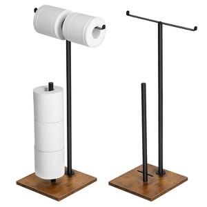 Oumilen Freestanding Toilet Paper Holder Stand with Reserve Storage, Set of 2 - 1 of 1