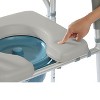 Raised Toilet Seat With Armrests Padded Seat, Adjustable Height Toilet Seat Risers, 300lbs Elevated Toilet Seat For Elderly Disabled Handicap - 3 of 4
