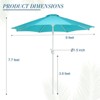 Aoodor 9FT Outdoor Patio Umbrella, Outdoor Market Table Umbrella with 8 Sturdy Ribs, Push Button Tilt and Crank - 3 of 4