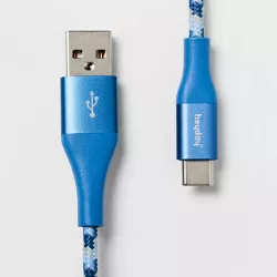 heyday™ 6' USB-A to USB-C Braided Cable - Blue Twilight