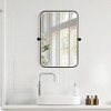 Wooakway 2-Piece 36"H Rectangle Bathroom Mirror Sets with Pivoting Design Metal Frame for Vanity Living Room Bedroom Entryway Black - 2 of 4