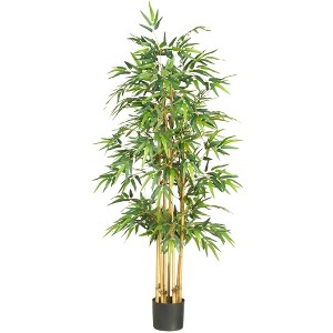 Artificial Bamboo Tree in Pot Black - Nearly Natural - 1 of 1