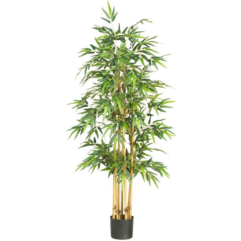 Artificial Bamboo Tree in Pot Black - Nearly Natural, 1 of 5