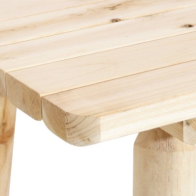 Rustic Unfinished Natural Fir Wood 41'' Coffee Table