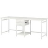 Vynxaria 79-Inch Two Person Computer Desk with Drawers & Storage Shelves, Double Workstation with Hooks for Home Office - 3 of 4