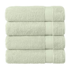 Linum Home Textiles 100% AEGEAN Long Staple Turkish Cotton STARLIGHT Terry Bath Towels (Set of 4) - 1 of 4