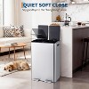 Coucheta 16 Gal Dual Trash Can - Stainless Steel Double Compartment with Lid, Inner Bucket & Step Pedal for Home & Office, Available in Colors - 4 of 4
