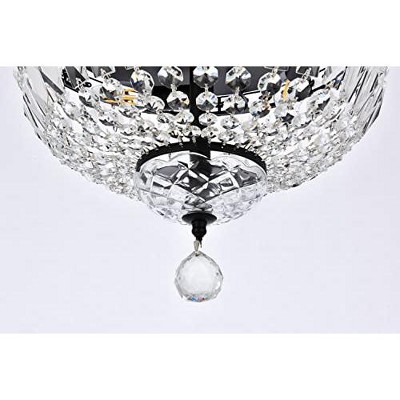 Tranquil Chrome Flush Mount with Clear Crystal Trim