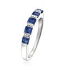 Ross-Simons 1.40 ct. t.w. Sapphire Ring With Diamonds in Sterling Silver - 3 of 4