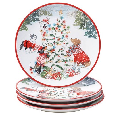 11" 4pk Earthenware Special Delivery Dinner Plates - Certified International