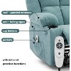 Heated Massage Nursery Glider Recliner with Cup Holder - Manual Reclinable Rocking Chair for Adults, Living Room & Bedroom - 4 of 4