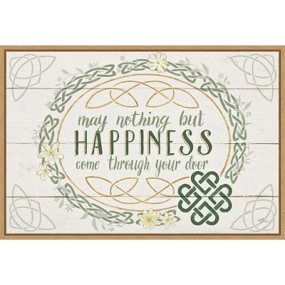 Amanti Art Irish Blessings V by Janelle Penner Canvas Wall Art Print Framed 33 x 23-in.