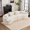 KWPZQEB 110'' Modular Sectional Sofa Couches, Curved-Shape Couch 4 Seat Modular Sofa, Chenille Boneless Couches with 4 Pillows for Living Room Bedroom - 3 of 4