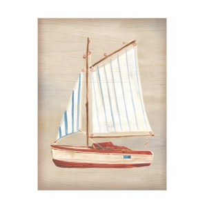 Trademark Fine Art - June Erica Vess  Driftwood Sailboat I Canvas Art - 1 of 4