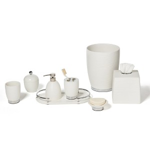 Roselli Trading Dubai 8 pc Bath Set ceramic (shiny stainless steel trim) - 1 of 1