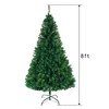 Angel Sar 6/7/8FT Christmas Tree, 1050/1100/1138 Branch Tips Artificial Pine Tree, Metal Stand, Easy Assembly, Green Holiday Decor - 3 of 4