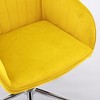 PAGED Adjustable Height Office Chair, Modern Swivel Velvet Vanity Chair with Wheels and Golden Base, Ergonomic Computer Chair for Office - 4 of 4