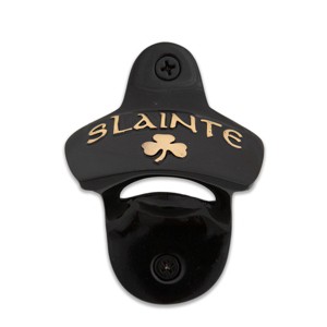 Slickblue Wall Mount Bottle Opener, Irish Bar Decor, 4 Design Options, Solid Brass, 3.25"x2.5", Color Options - 1 of 3