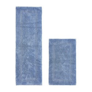 Lux Premium 100% Cotton Tufted Solid Reversible 2 Piece Bath Rug Set – Ultra-Soft, Water-Absorbent, Durable, Machine Washable Bathroom Rug - 1 of 4