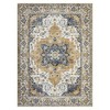 Washable Vintage Area Rug Oriental Floral Print Throw Carpet Boho Accent Throw Rugs - 2 of 4