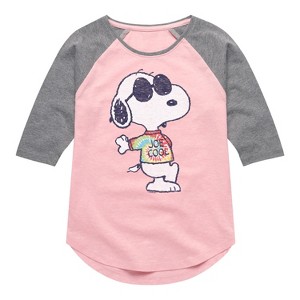 Girls' - Peanuts - Joe Cool' Tie Dye - 1 of 4