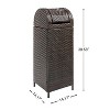 happimess Darla All-Weather Wicker/Metal Swing Top Hideaway Outdoor Trash Can - 3 of 4