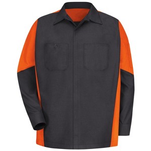 Red Kap Men's Long Sleeve Two-Tone Crew Shirt - 1 of 2