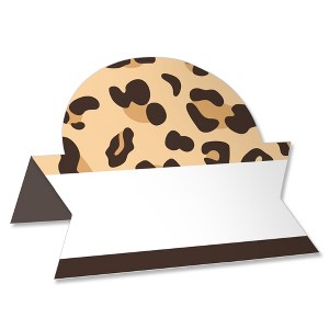 Big Dot of Happiness Leopard Print - Cheetah Party Tent Buffet Card - Table Setting Name Place Cards - Set of 24 - 1 of 4