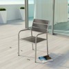Modway Shore Patio Dining Chair – Outdoor Aluminum Armchair with Slatted Seat and Stackable Modern Design - 4 of 4