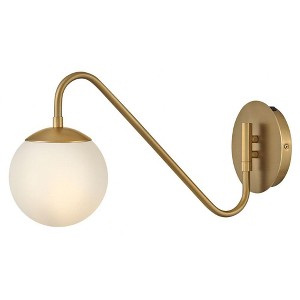 Lark Dottie 1 - Light Wall Light in  Lacquered Brass - 1 of 4