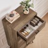 TIRAMISUBEST 5-Drawer Chest - Spacious and Stylish Chest of Drawers - Walnut Brown Mobile File Cabinet - 2 of 4