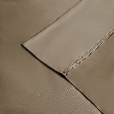 Taupe Full Deep Pocket Bamboo Cotton Sateen Sheet Set