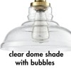 CLAXY Modern Glass Pendant Light with Bubble Dome Shade Dimmable - 2 of 4
