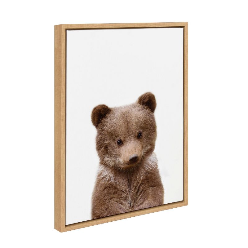Sylvie Baby Bear Framed Canvas by Amy Peterson - Kate and Laurel, 2 of 6