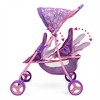 Peppa Pig: Doll Twin Stroller - Purple, Pink, Flowers - 4 of 4
