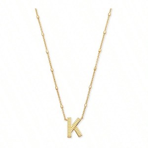 Letters K Pendant Necklace for Women, Fashionable and Exquisite, Suitable for Daily Wear - 1 of 3
