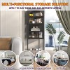 5 Tier Bookshelf Display Storage Cabinet with 3 Adjustable Shelves Metal Storage Cabinet with Glass Door for Dining Room Living Room-Tanpinhause - 4 of 4