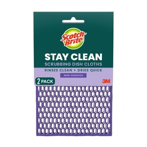 Scotch-Brite Stay Clean Scrubbing Dish Cloth - 2ct - 1 of 4