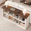 GustoWave 62 Inch Wood Storage Bookcase, 3 Tier Bookcase，8 Cube Storage Organizer Bookshelf - 2 of 4